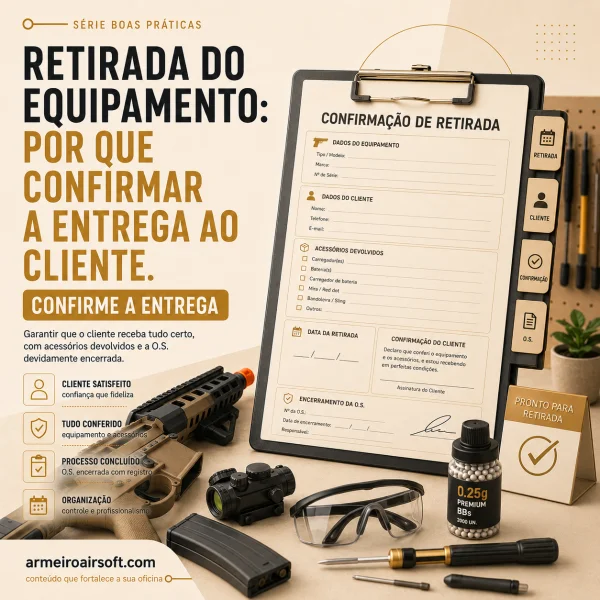 Retirada do equipamento: por que confirmar a entrega ao cliente